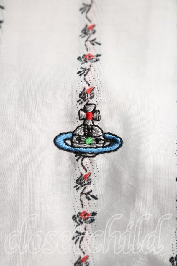 画像5: ヴィヴィアンウエストウッド MAN 中古 / ローズpt半袖シャツ 46（メンズM相当） 白  H-26-03-22-031-bl-OD-ZH (5)