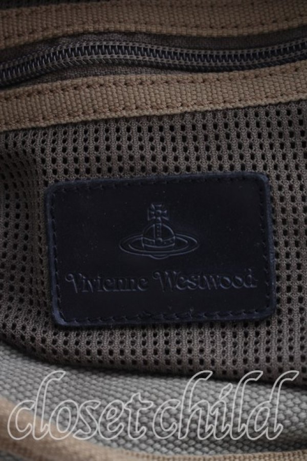 画像4: ヴィヴィアンウエストウッド 中古 / キャンバスハンドバッグ  カーキ  H-26-03-22-034-ba-OD-ZH (4)