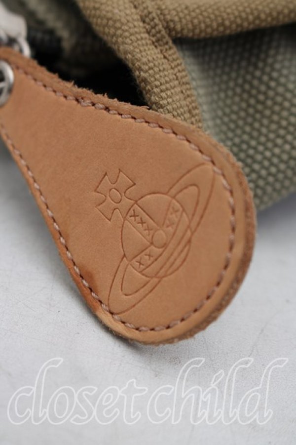 画像6: ヴィヴィアンウエストウッド 中古 / キャンバスハンドバッグ  カーキ  H-26-03-22-034-ba-OD-ZH (6)