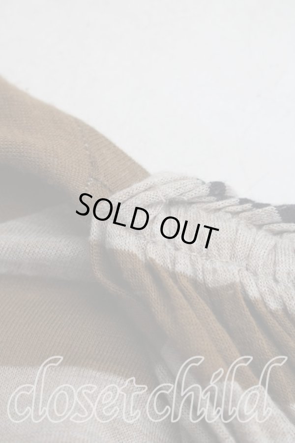 画像6: ANGLOMANIA 中古 / ボーダータートルワンピ S 茶ｘ灰  H-26-03-22-003-op-OD-ZH (6)