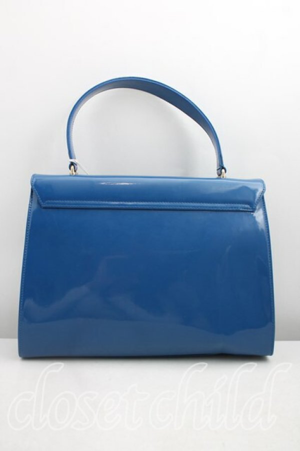 画像2: ヴィヴィアンウエストウッド 中古 / APOLLO PATENTハンドバッグ  青  H-26-03-22-035-ba-OD-ZH (2)