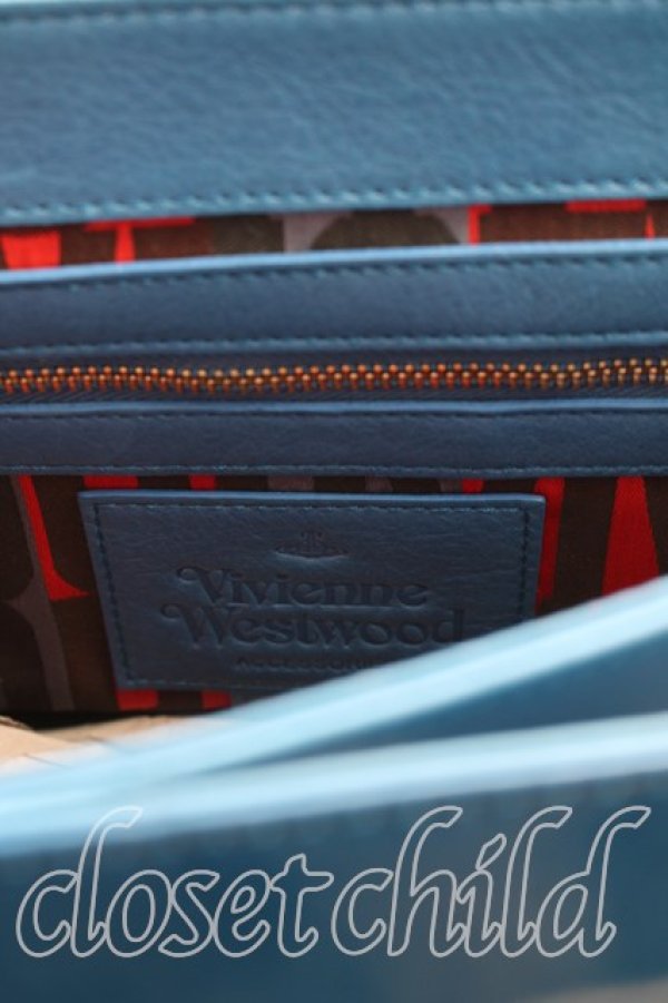 画像4: ヴィヴィアンウエストウッド 中古 / APOLLO PATENTハンドバッグ  青  H-26-03-22-035-ba-OD-ZH (4)