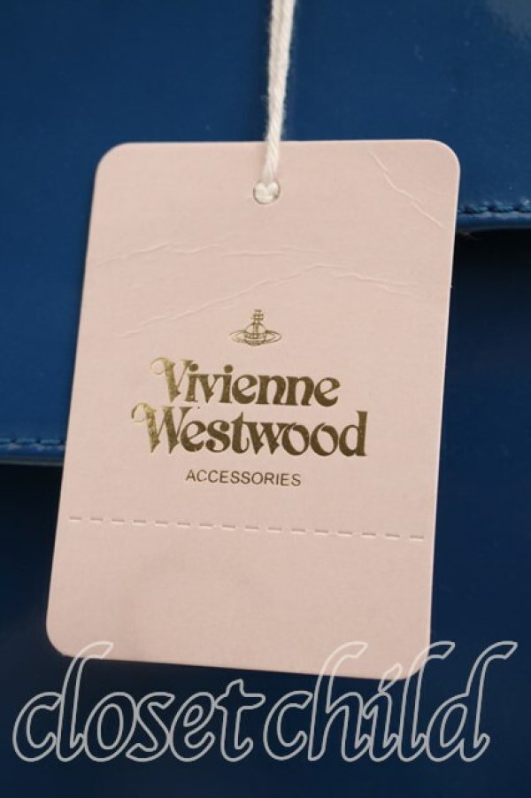 画像6: ヴィヴィアンウエストウッド 中古 / APOLLO PATENTハンドバッグ  青  H-26-03-22-035-ba-OD-ZH (6)