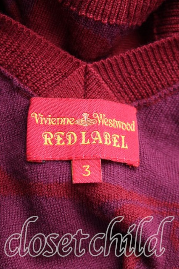 画像3: ヴィヴィアンウエストウッド 中古 / ジャガードハートニットワンピ 3（11号相当） 赤  H-26-03-22-004-op-OD-ZH (3)