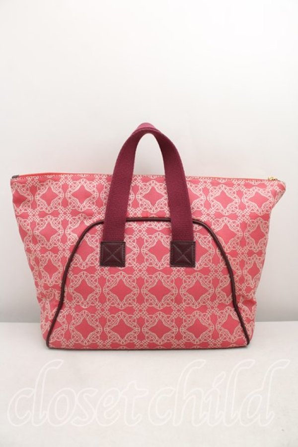 画像2: ヴィヴィアンウエストウッド 中古 / ロゴマニアハンドバッグ  ピンク  H-26-03-22-041-ba-OD-ZH (2)