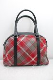 画像2: ヴィヴィアンウエストウッド 中古 / タータンチェックハンドバッグ  赤  H-26-03-22-043-ba-OD-ZH (2)