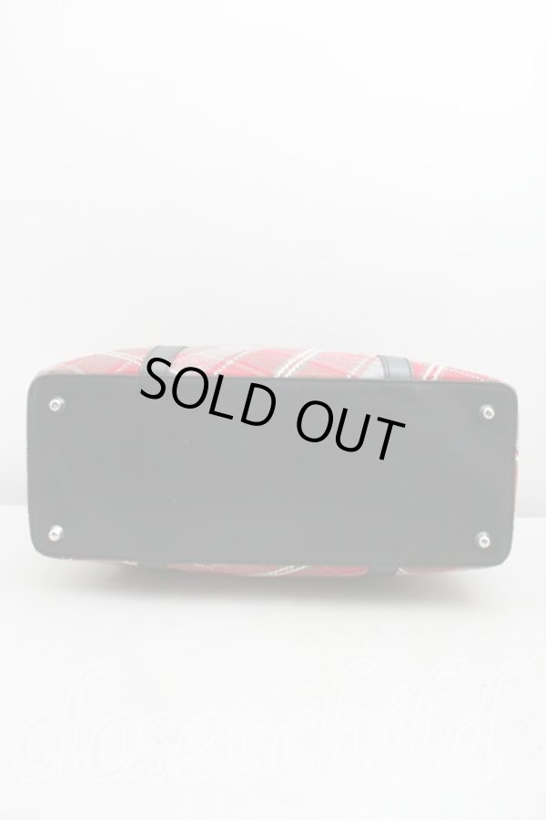 画像3: ヴィヴィアンウエストウッド 中古 / タータンチェックハンドバッグ  赤  H-26-03-22-043-ba-OD-ZH (3)