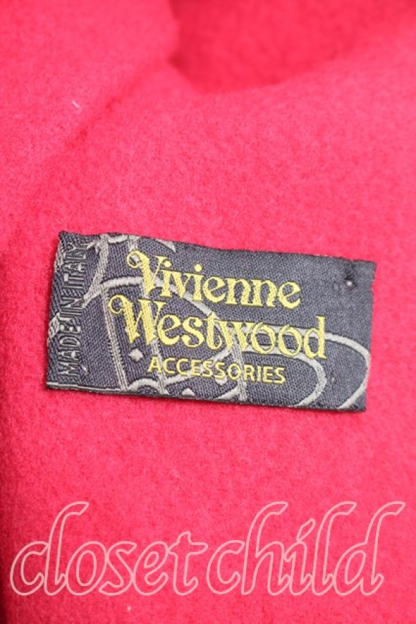 画像3: ヴィヴィアンウエストウッド 中古 / ロゴ刺繍マフラー  ピンク  H-26-03-22-053-gd-OD-ZH (3)