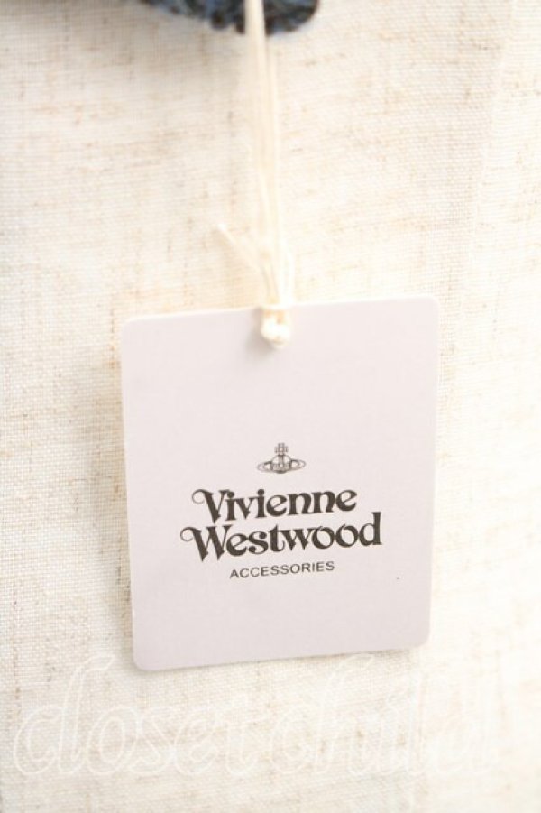 画像3: ヴィヴィアンウエストウッド 中古 / リブマフラー  青ｘ灰  H-26-03-22-056-gd-OD-ZH (3)