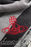 画像2: ヴィヴィアンウエストウッド 中古 / オーブ刺繍ストール  黒  H-26-03-22-061-gd-OD-ZH (2)