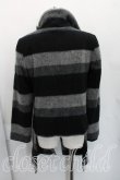 画像2: ANGLOMANIA 中古 / ボーダーナポレオンコート 36（XS相当） 灰ｘ黒  H-26-03-22-007-co-OD-ZH (2)