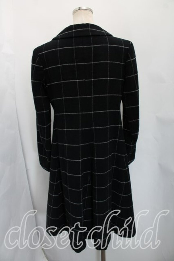画像2: ヴィヴィアンウエストウッド 中古 / 格子チェックプリンスコート 2（9号相当） 黒  H-26-03-22-009-co-OD-ZH (2)