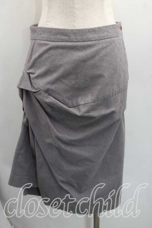 画像2: ヴィヴィアンウエストウッド 中古 / 起毛変形スカート 42（11号相当） 灰  H-26-03-22-016-sk-OD-ZH (2)