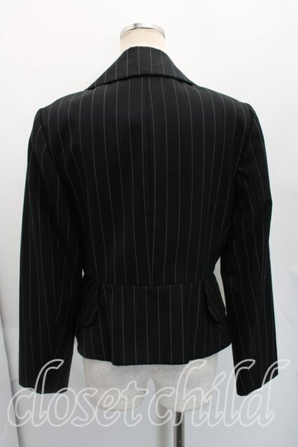画像2: ヴィヴィアンウエストウッド 中古 / ピンストライプラブジャケット 02（9号相当） 黒  H-26-03-22-002-jc-OD-ZH (2)