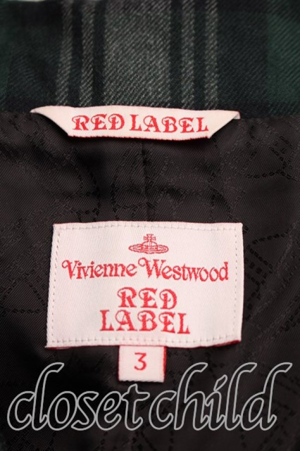 画像3: ヴィヴィアンウエストウッド 中古 / タータンチェックラブジャケット 3（11号相当） 緑  H-26-03-29-002-jc-OD-ZH (3)