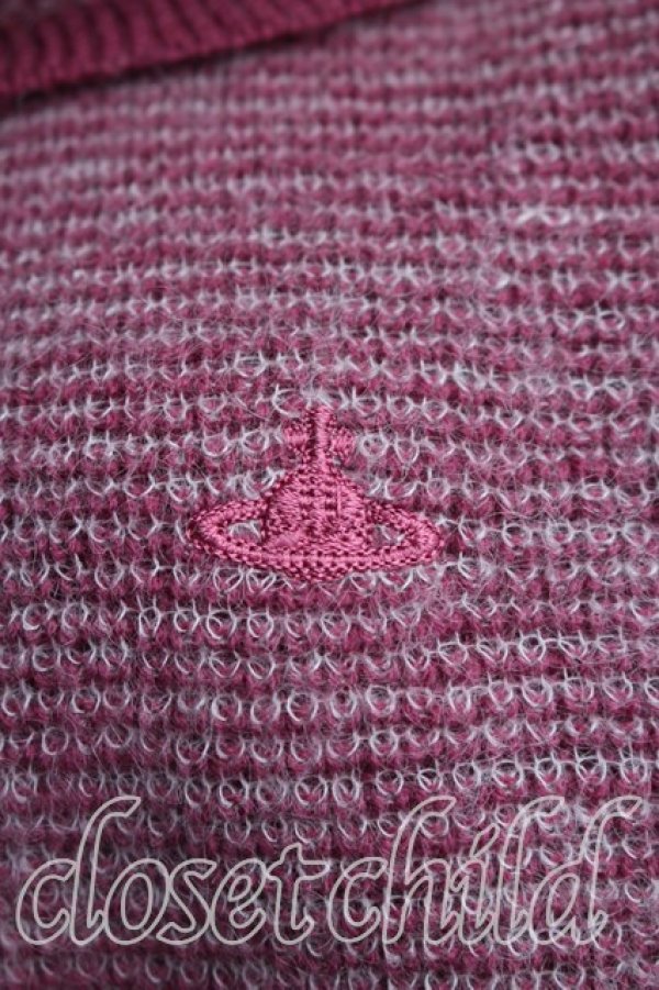 画像6: ヴィヴィアンウエストウッド 中古 / 単色オーブ刺繍ハイネックニット 2（9号相当） 紫  H-26-03-29-017-to-OD-ZH (6)