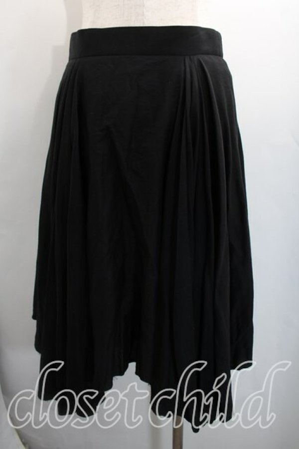 画像2: ヴィヴィアンウエストウッド 中古 / プリーツイレギュラースカート 2（9号相当） 黒  H-26-03-29-024-sk-OD-ZH (2)