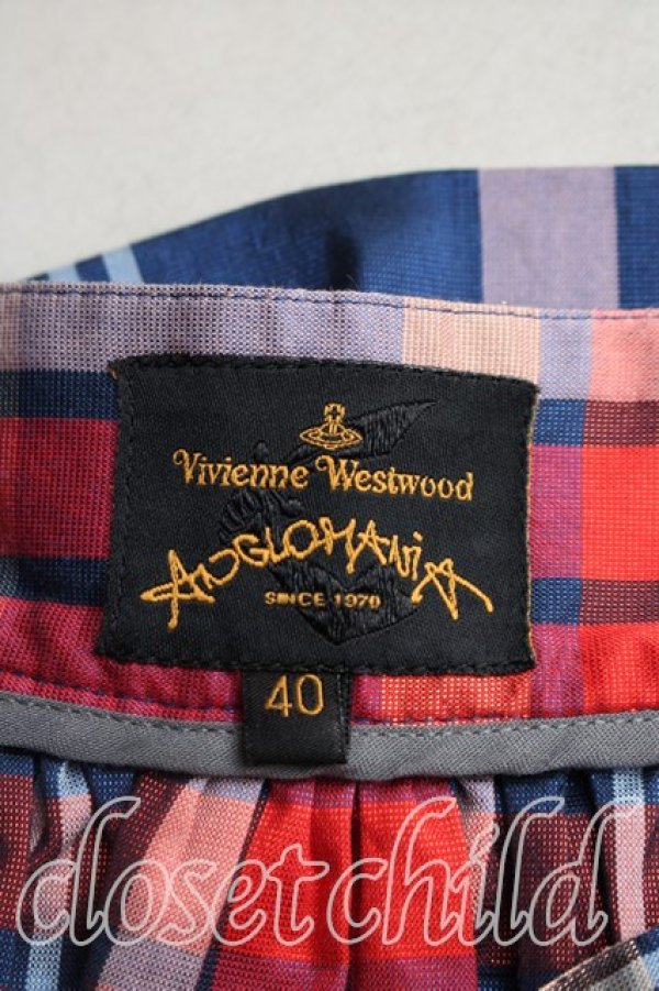 画像3: ANGLOMANIA 中古 / タータンチェックスカート 40（9号相当） 赤  H-26-03-29-026-sk-OD-ZH (3)