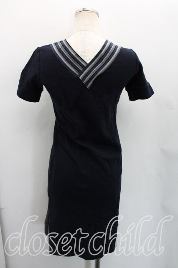 画像2: ヴィヴィアンウエストウッド 中古 / 鹿ノ子ポロワンピース 2（9号相当） 紺  H-26-03-29-028-op-OD-ZH (2)