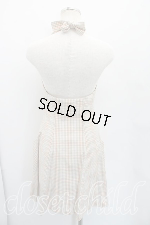 画像2: ヴィヴィアンウエストウッド 中古 / ギンガムチェックホルターワンピース 40（9号相当） カーキ  H-26-03-29-031-op-OD-ZH (2)