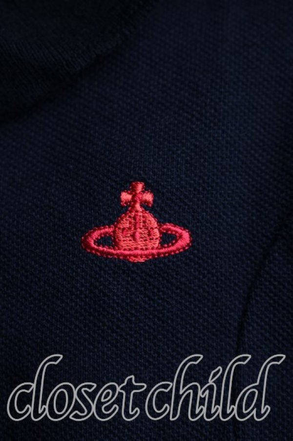 画像6: ヴィヴィアンウエストウッド 中古 / 単色オーブ刺繍ポロ 2（9号相当） 黒  H-26-03-29-036-to-OD-ZH (6)