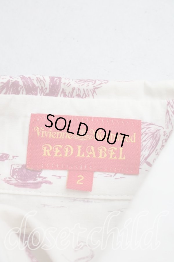 画像3: ヴィヴィアンウエストウッド 中古 / トワレ柄ワンピース 2（9号相当） 紫ｘ生成  H-26-03-29-004-op-OD-ZH (3)