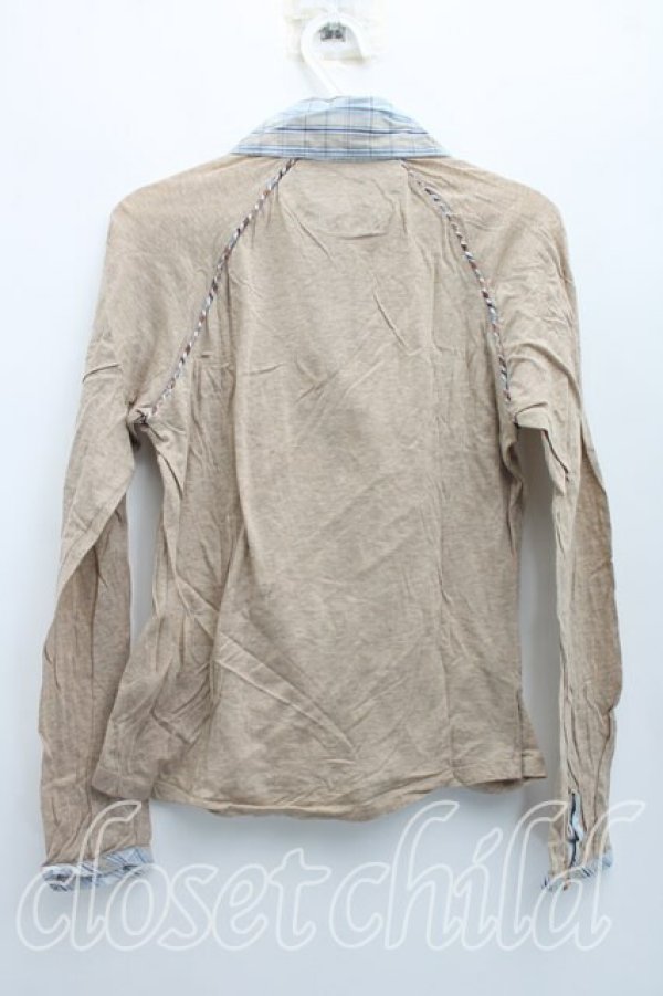 画像2: ヴィヴィアンウエストウッド 中古 / 単色オーブ刺繍ポロカットソー S 茶  H-26-03-29-039-to-OD-ZH (2)