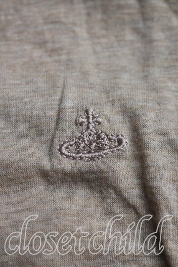 画像6: ヴィヴィアンウエストウッド 中古 / 単色オーブ刺繍ポロカットソー S 茶  H-26-03-29-039-to-OD-ZH (6)