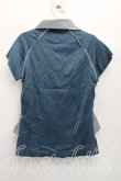 画像2: ヴィヴィアンウエストウッド 中古 / カラーオーブ刺繍ストライプ切替カットソー M 青緑  H-26-03-29-042-to-OD-ZH (2)