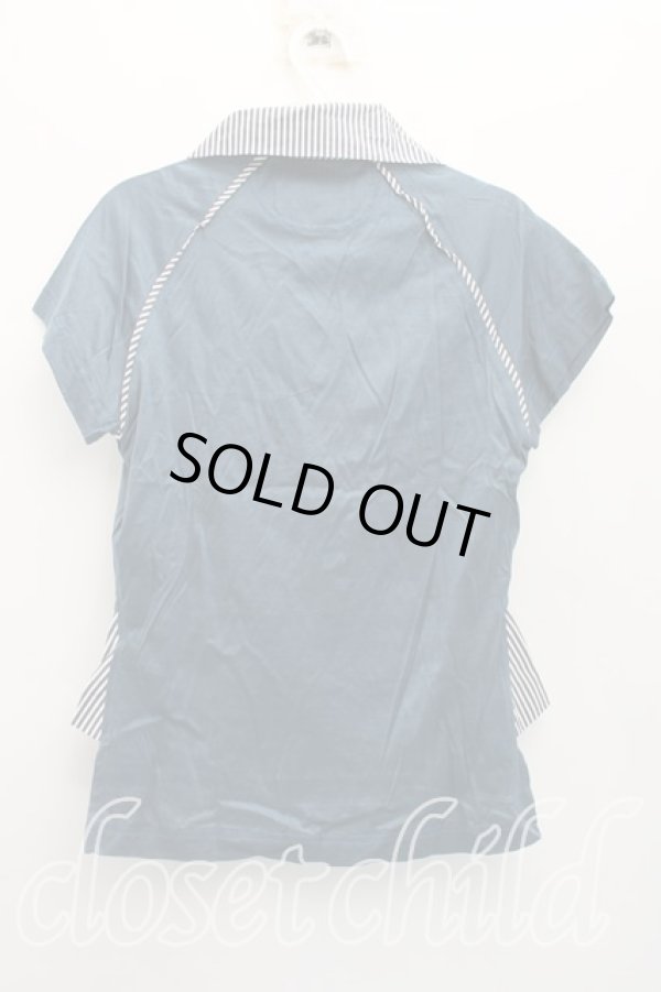 画像2: ヴィヴィアンウエストウッド 中古 / カラーオーブ刺繍ストライプ切替カットソー M 青緑  H-26-03-29-042-to-OD-ZH (2)