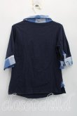 画像2: ヴィヴィアンウエストウッド 中古 / アシメカラーポロシャツ 3（11号相当） 紺  H-26-03-29-043-to-OD-ZH (2)