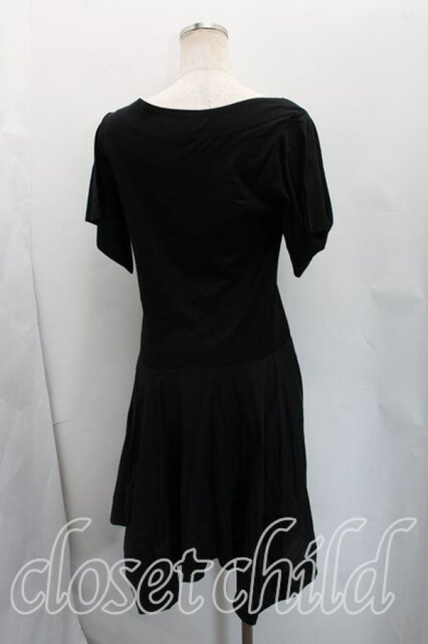 画像2: ヴィヴィアンウエストウッド 中古 / 単色オーブ刺繍カットソーワンピ 2（9号相当） 黒  H-26-03-29-005-op-OD-ZH (2)