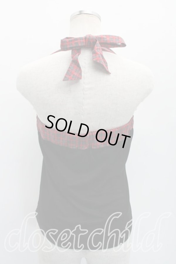 画像2: ヴィヴィアンウエストウッド 中古 / チェック切替ホルターネック 2（9号相当） 黒  H-26-03-29-045-to-OD-ZH (2)