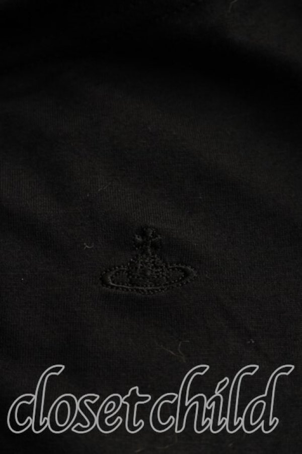 画像6: ヴィヴィアンウエストウッド 中古 / 単色オーブ刺繍カットソーワンピ 2（9号相当） 黒  H-26-03-29-005-op-OD-ZH (6)