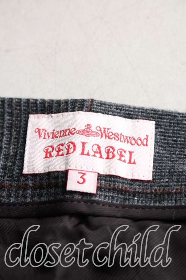 画像3: ヴィヴィアンウエストウッド 中古 / グレンチェックフレアスカート 3（11号相当） 灰  H-26-03-29-063-sk-OD-ZH (3)