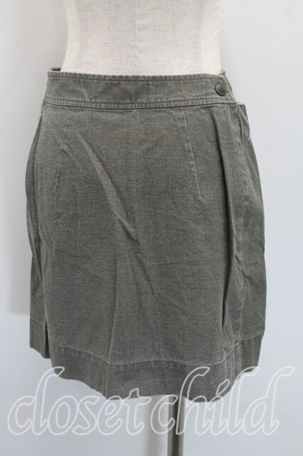 画像2: ヴィヴィアンウエストウッド 中古 / デニムクラッチスカート 2（9号相当） 灰  H-26-03-29-065-sk-OD-ZH (2)