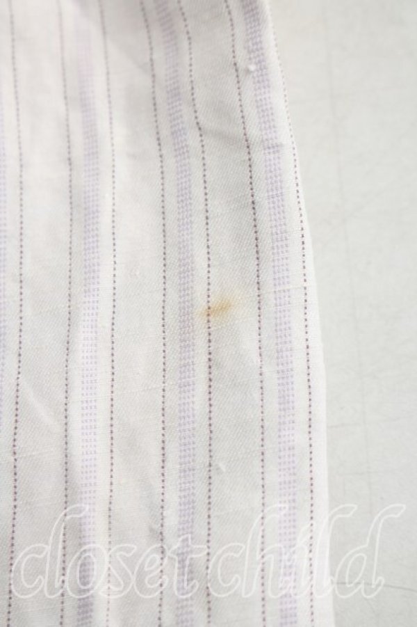 画像6: ANGLOMANIA 中古 / ストライプカンガルースカート 38（7号相当） 白ｘ紫  H-26-03-29-066-sk-OD-ZH (6)