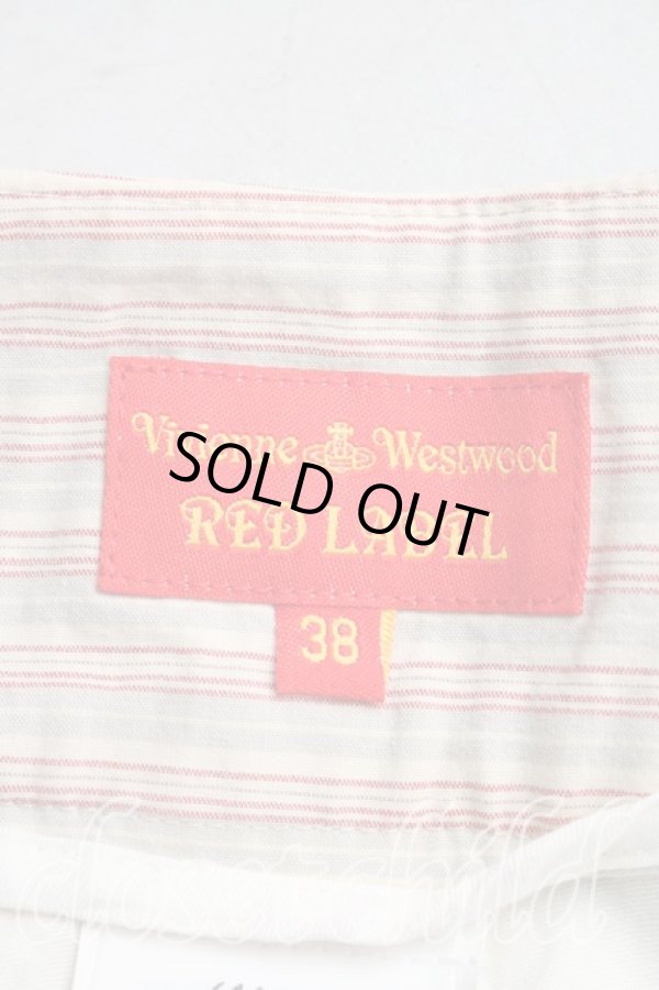 画像3: ヴィヴィアンウエストウッド 中古 / ストライププリーツスカート 38（7号相当） 灰ｘ赤  H-26-03-29-068-sk-OD-ZH (3)
