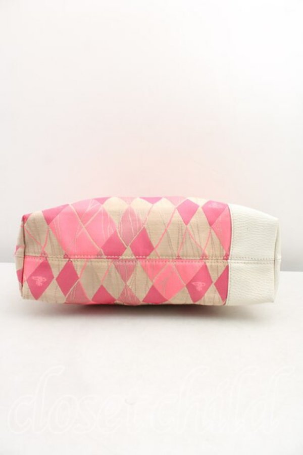 画像3: ヴィヴィアンウエストウッド 中古 / アーガイルハンドバッグ  ピンク  H-26-03-29-070-ba-OD-ZH (3)