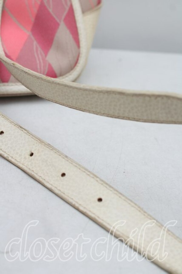 画像7: ヴィヴィアンウエストウッド 中古 / アーガイルショルダーバッグ  ピンク  H-26-03-29-071-ba-OD-ZH (7)