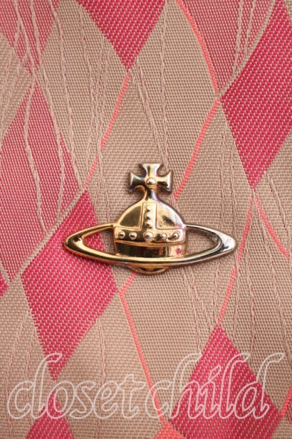 画像8: ヴィヴィアンウエストウッド 中古 / アーガイルショルダーバッグ  ピンク  H-26-03-29-071-ba-OD-ZH (8)