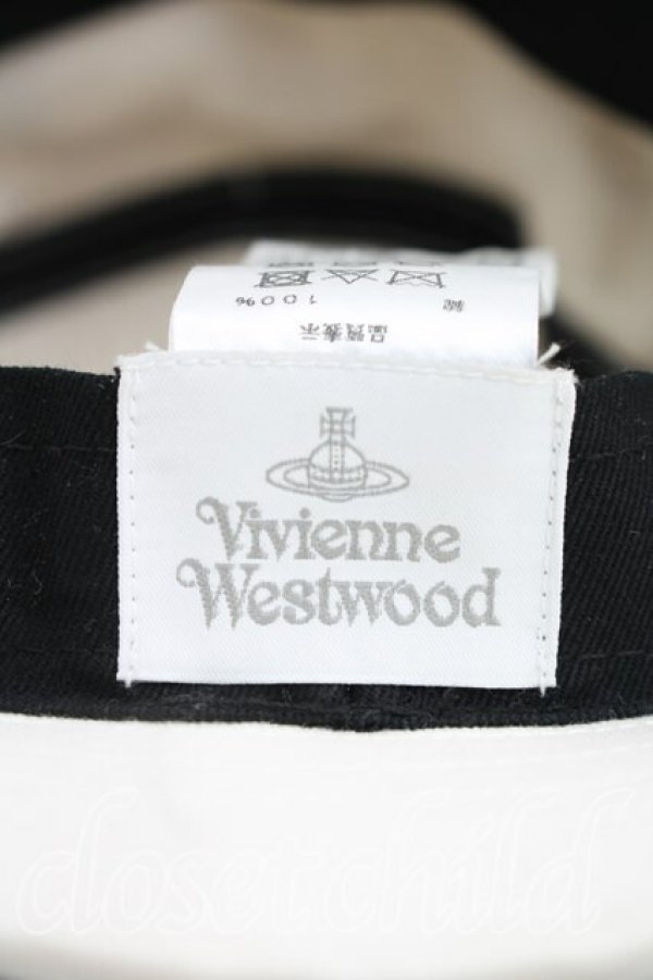 画像4: ヴィヴィアンウエストウッド 中古 / オーブ刺繍バケットハット  白  H-26-03-29-073-ha-OD-ZH (4)