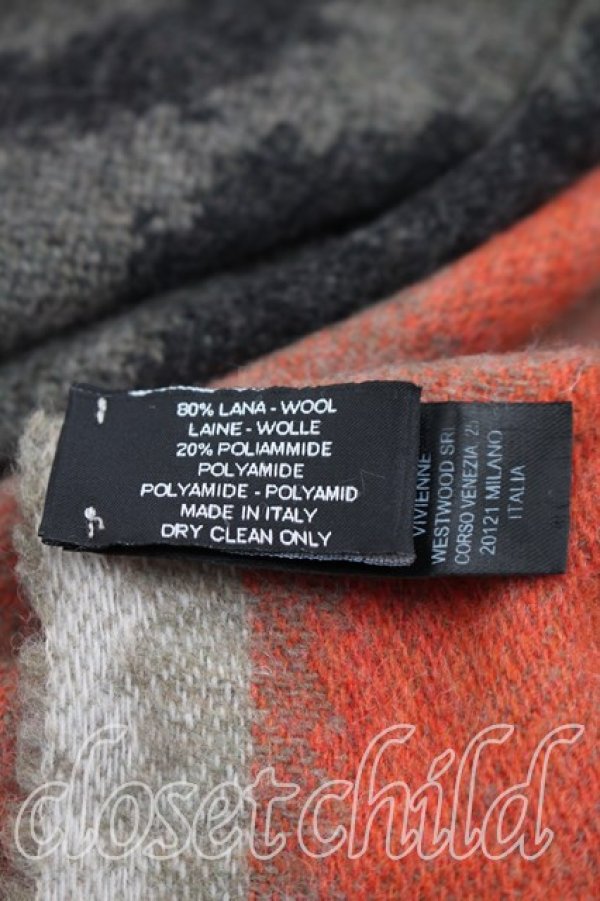 画像3: ヴィヴィアンウエストウッド 中古 / スクイグルマフラー  灰  H-26-03-29-074-gd-OD-ZH (3)