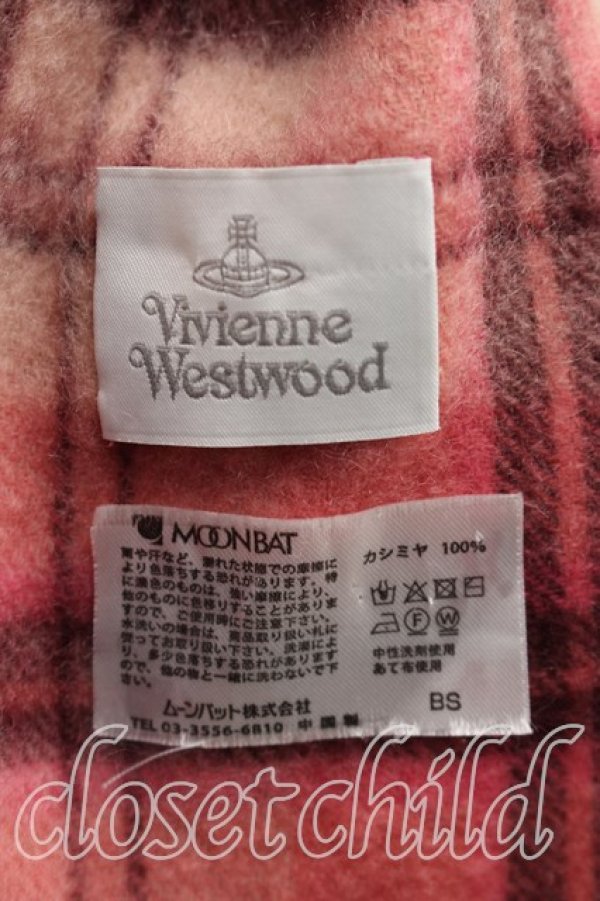 画像3: ヴィヴィアンウエストウッド 中古 / タータンチェックマフラー  ピンク  H-26-03-29-075-gd-OD-ZH (3)