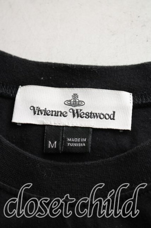 画像3: ヴィヴィアンウエストウッド 中古 / カラーオーブ刺繍Tシャツ M 黒  H-26-03-29-008-ts-OD-ZH (3)