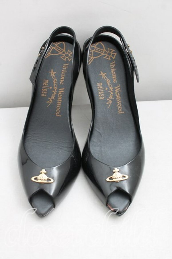 画像2: ヴィヴィアンウエストウッド×Melissa 中古 / レディドラゴン EU40（25cm相当） 黒  H-26-03-29-084-sh-OD-ZH (2)