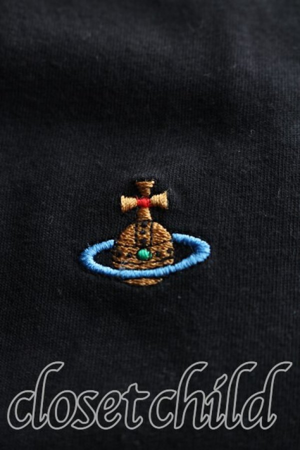 画像7: ヴィヴィアンウエストウッド 中古 / カラーオーブ刺繍Tシャツ M 黒  H-26-03-29-008-ts-OD-ZH (7)