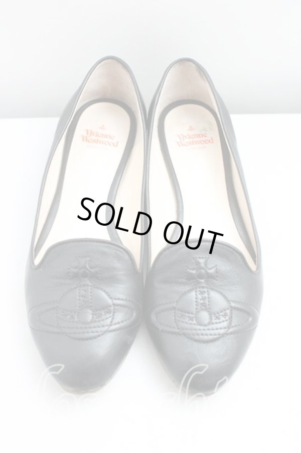 画像2: ヴィヴィアンウエストウッド 中古 / フラットシューズ 36（23cm位） 黒  H-26-03-29-088-sh-OD-ZH (2)