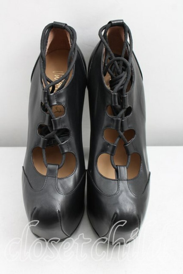 画像2: ヴィヴィアンウエストウッド 中古 / エレベーテッドギリー 38（24cm相当） 黒  H-26-03-29-092-sh-OD-ZH (2)