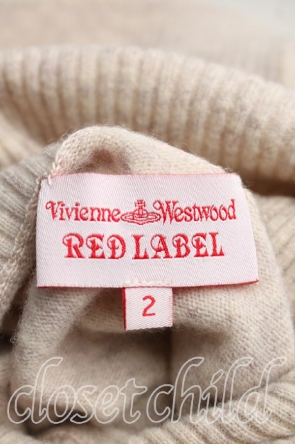 画像3: ヴィヴィアンウエストウッド 中古 / 単色オーブ刺繍タートルニット 2（9号相当） ベージュ  H-26-03-29-015-to-OD-ZH (3)
